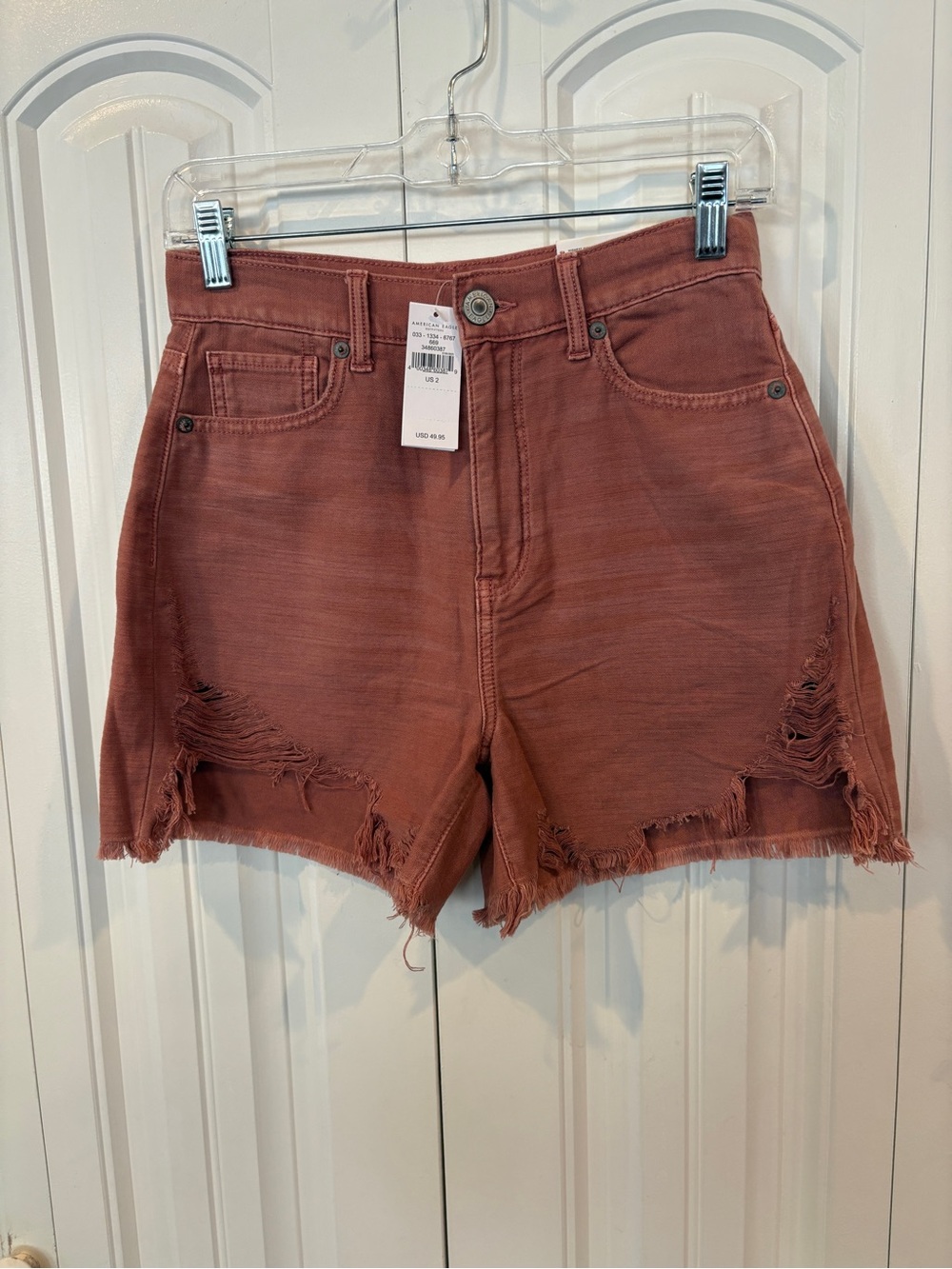 American eagle mauve the highest rise mom shorts size 2